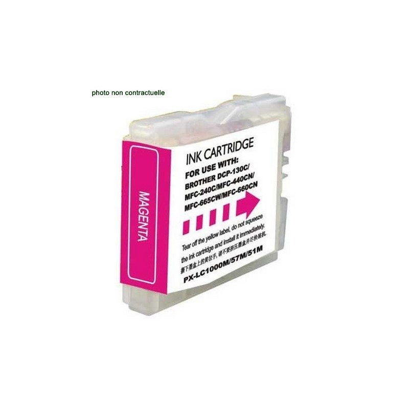 Brother® LC 1000 Magenta (400 pages) cartouche générique - Économies garanties