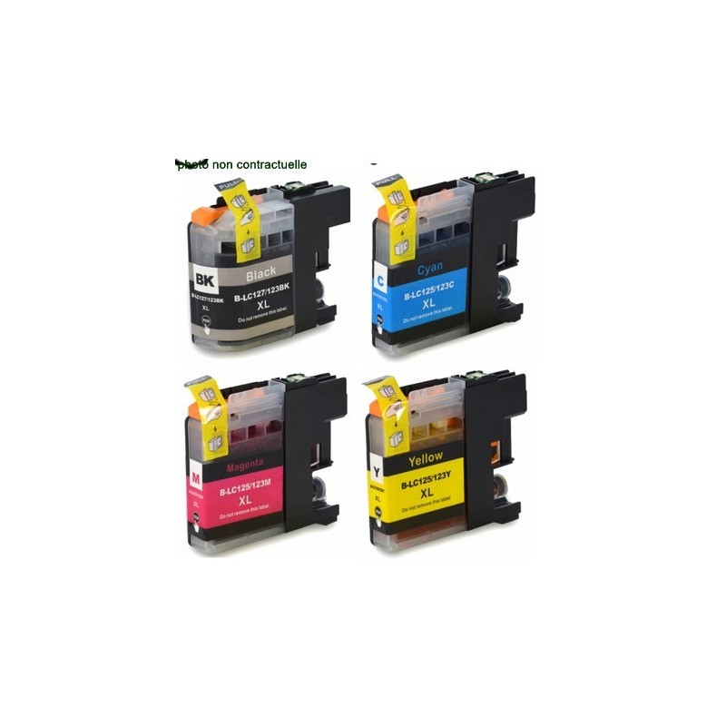 Brother® LC 121 / 123 pack de 4 cartouches génériques - Économies garanties