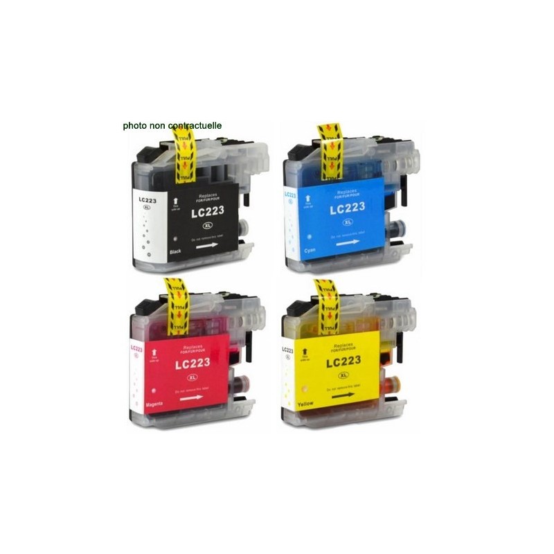 Brother® LC 223 pack de 4 cartouches génériques - Économies garanties