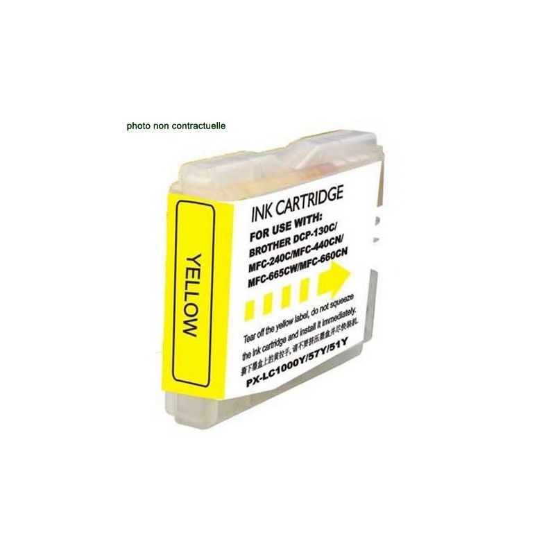 Brother® LC 1000 Yellow (400 pages) cartouche générique - Économies garanties