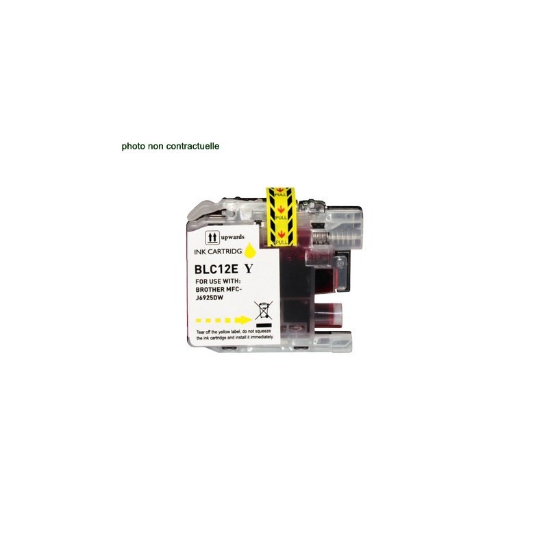 Brother® LC 12E Yellow (1200 pages) cartouche générique - Économies garanties