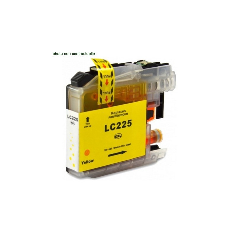 Brother® LC 225 Yellow XL (1200 pages) cartouche générique - Économies garanties