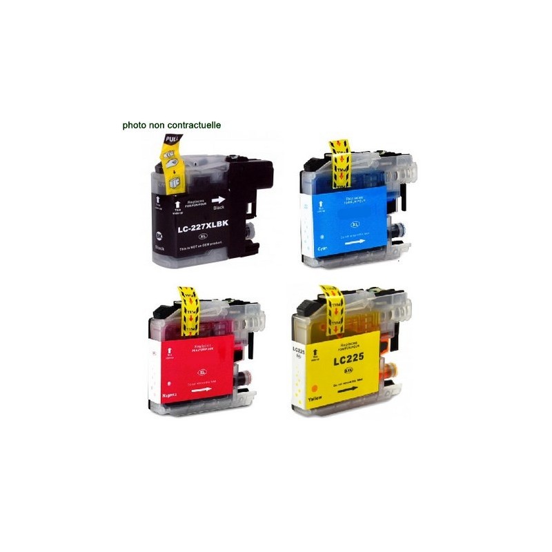 Brother® LC 227 XL PACK4s (1200/2400 pages) cartouche générique - Économies garanties