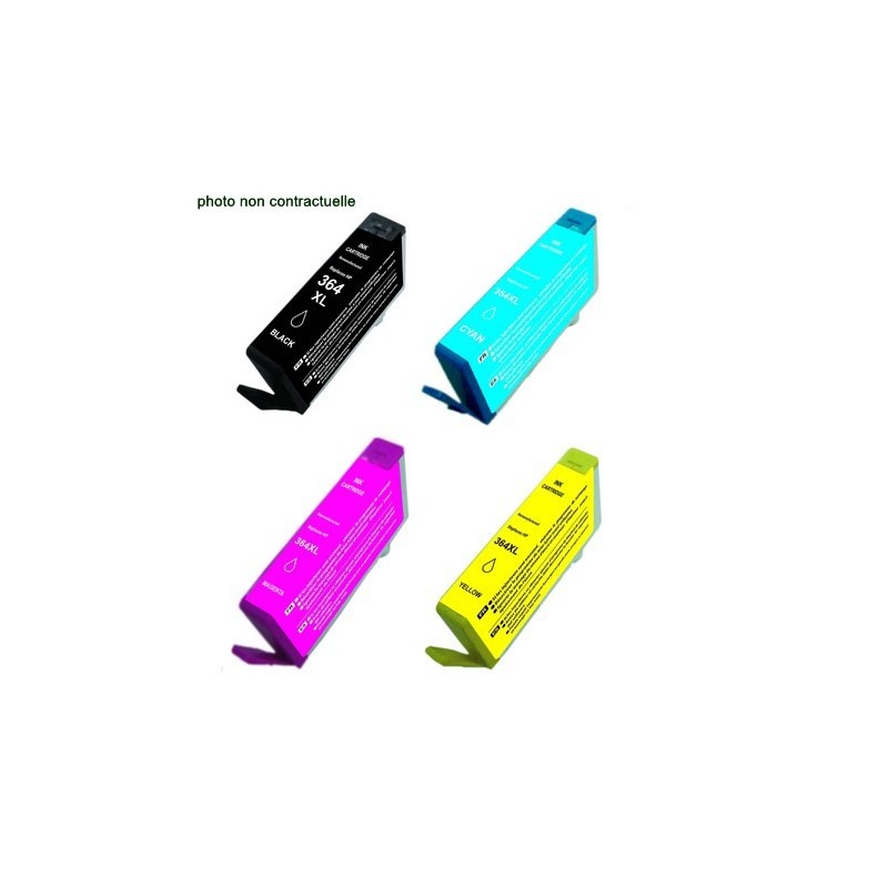 HP® 364 XL pack de 4 cartouches génériques - Économies garanties