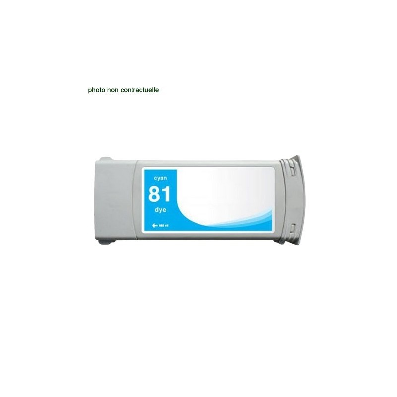 HP® 81 Cyan (1400 pages) cartouche générique - Économies garanties