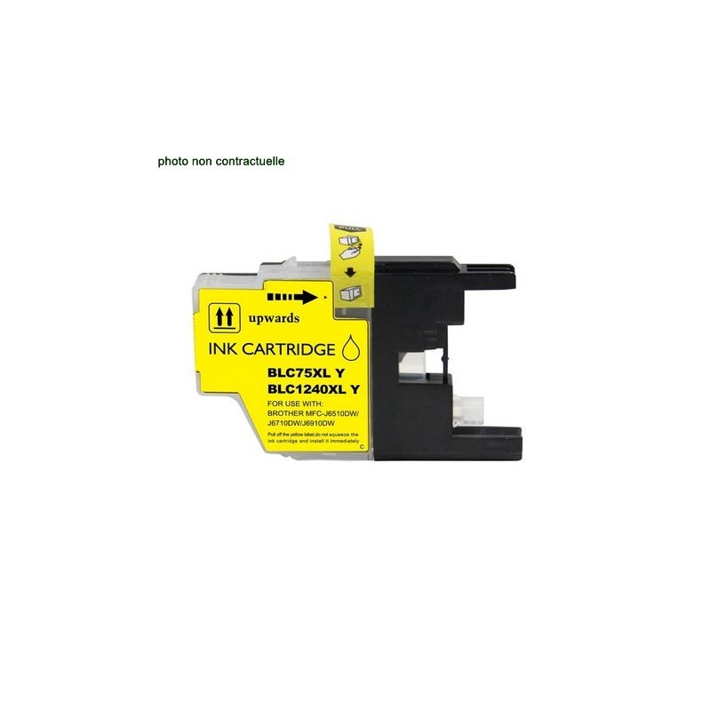 Brother® LC 1240 Yellow XL (600 pages) cartouche générique - Économies garanties
